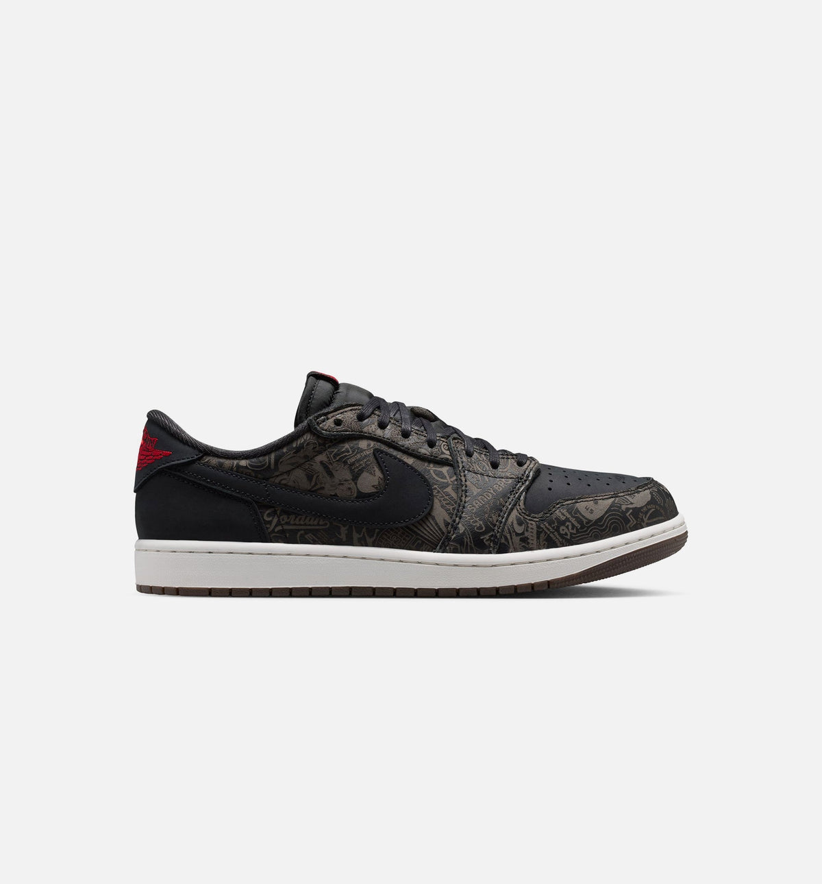 Air Jordan 1 Retro Low OG Mens Lifestyle Shoe - Black/Varsity Red/Summit White