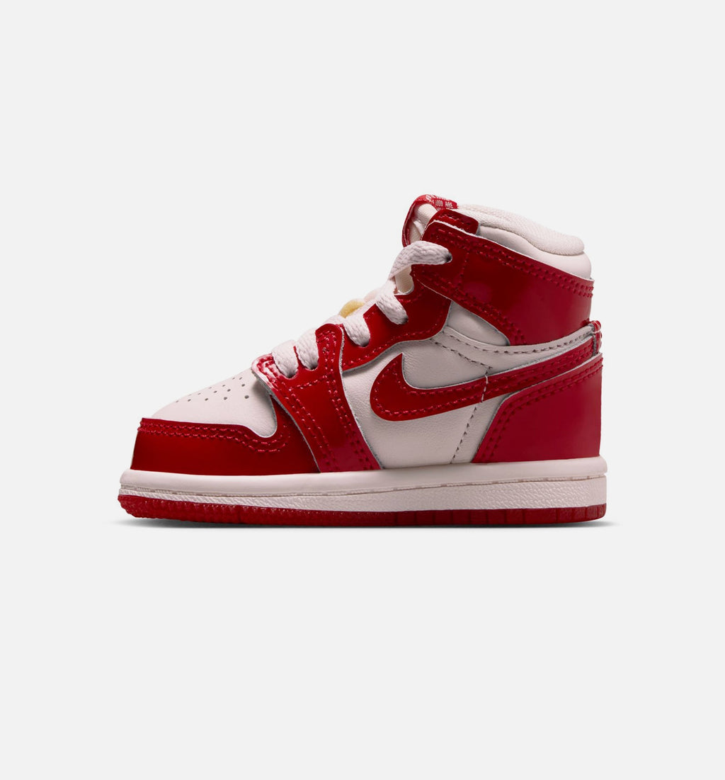 Air Jordan 1 Retro High OG Infant Toddler Lifestyle Shoe - Varsity Red/Metallic Silver