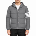 Hooded Wool Jacket - 80% Pure Wool - Signature Grosgrain Detail | Thom Browne