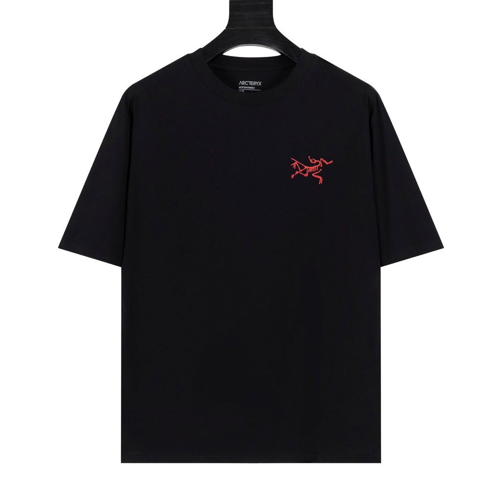 Arc'teryx Red Bird Logo Crew Neck Short‑Sleeve T‑Shirt, Unisex Relaxed Fit Tee