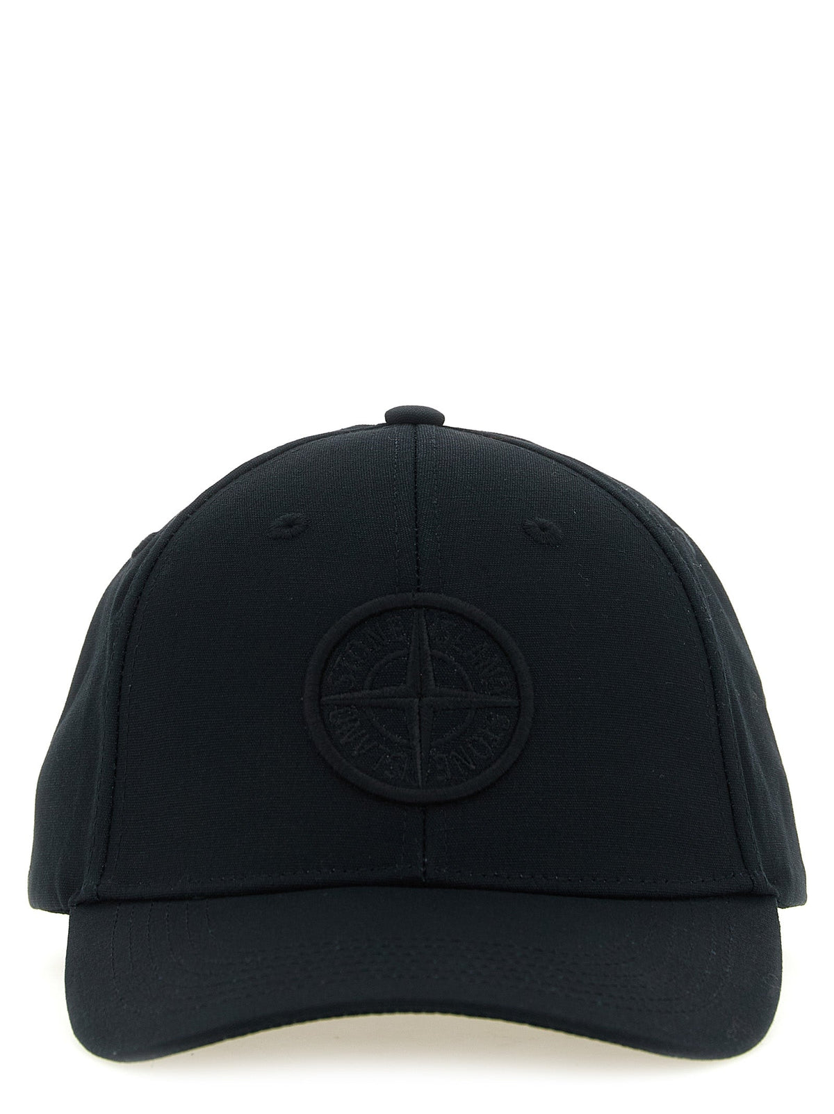 Stone Island Black Cotton Baseball Cap