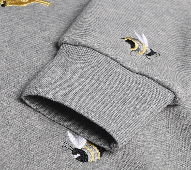 Premium 100% Cotton Embroidered Zip - Up Hoodie - Full - Zip Hooded Sweatshirt | Thom Browne