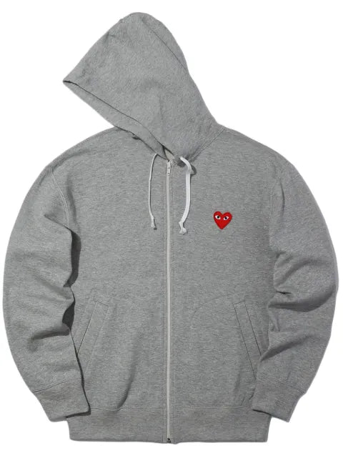 Comme Des Garçons Play 5 Heart-print cotton hoodie