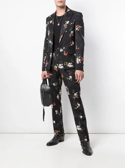 AMIRI floral embroidered printed blazer