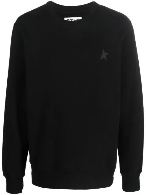 Golden Goose black Archibald Star Collection sweatshirt with tone-on-tone star on the front