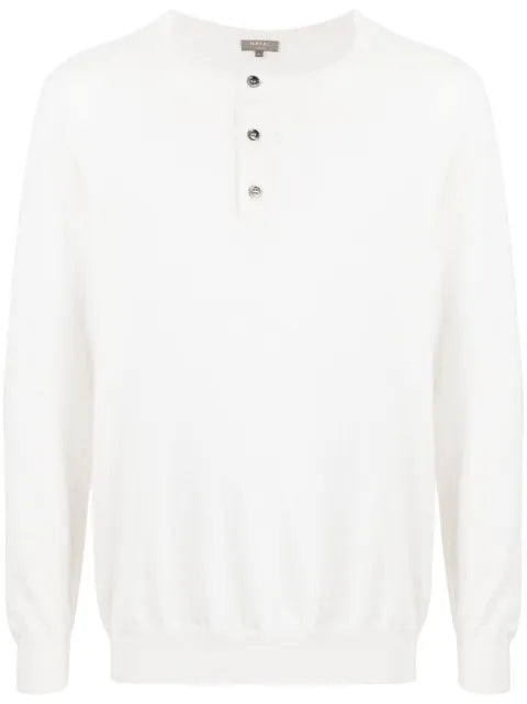 N.Peal button-placket knit jumper