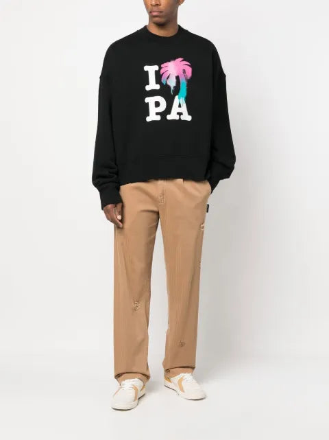 Palm Angels I Love PA crew-neck sweatshirt