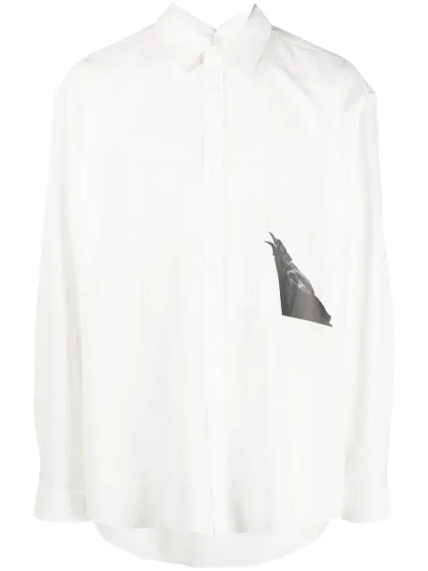 Yuiki Shimoji crow-print shirt jacket