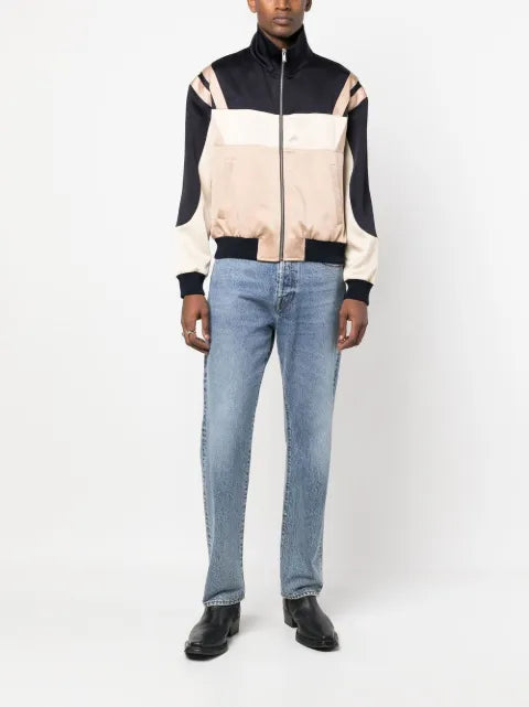 Saint Laurent panelled zip-up bomber jacket
