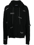 Mostly Heard Rarely Seen logo-patches knitted hoodie