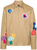 Nahmias crochet-detail cotton shirt jacket