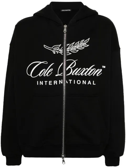 COLE BUXTON International logo-print hoodie