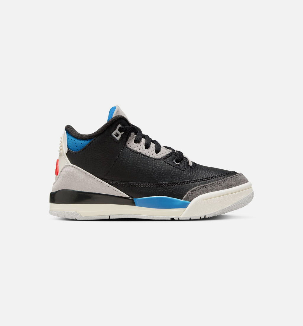 Air Jordan 3 Retro OG Rare Air Preschool Lifestyle Shoe – Black/Chile Red/Neutral Grey