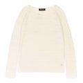 CASHMERE SCOOP NECK WHITE SWEATER