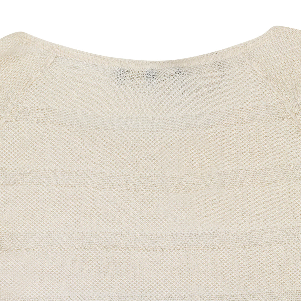 CASHMERE SCOOP NECK WHITE SWEATER