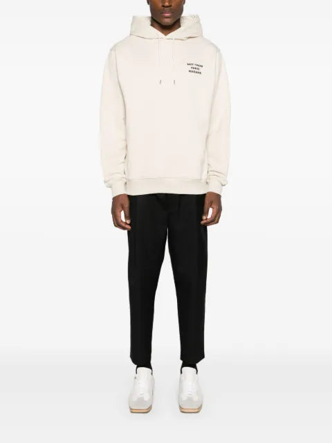 Drôle De Monsieur logo-print cotton hoodie