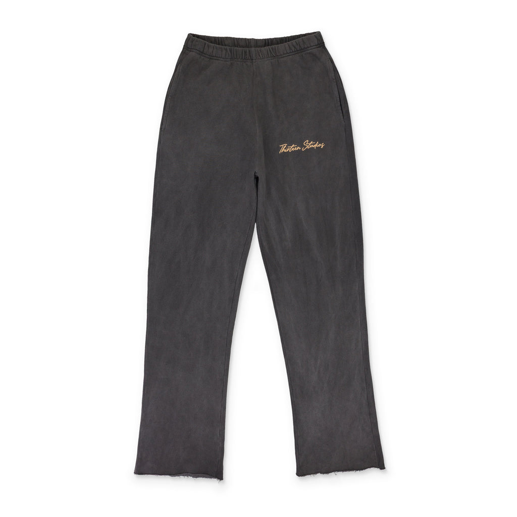 BLACK OIL WASH SWEATPANTS