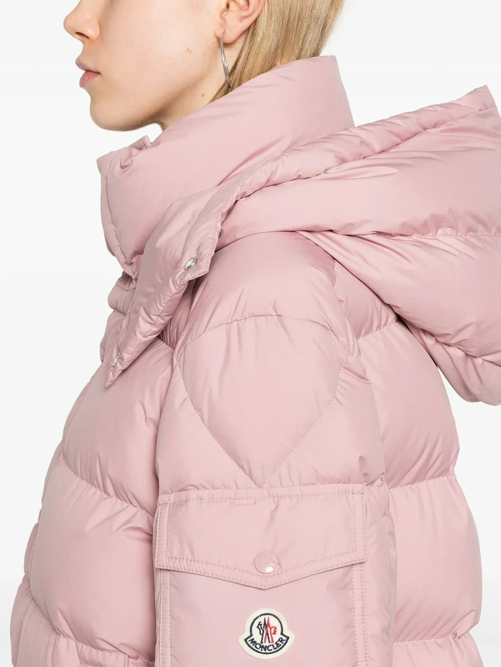 Moncler Maya 70 Short Down Jacket in Pink