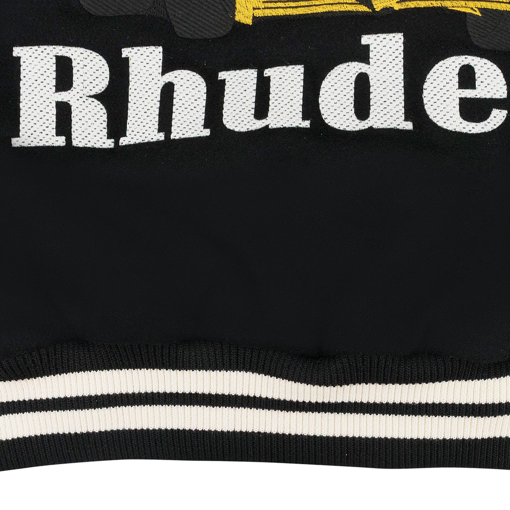 BLACK/CREAM GP VARSITY JACKET