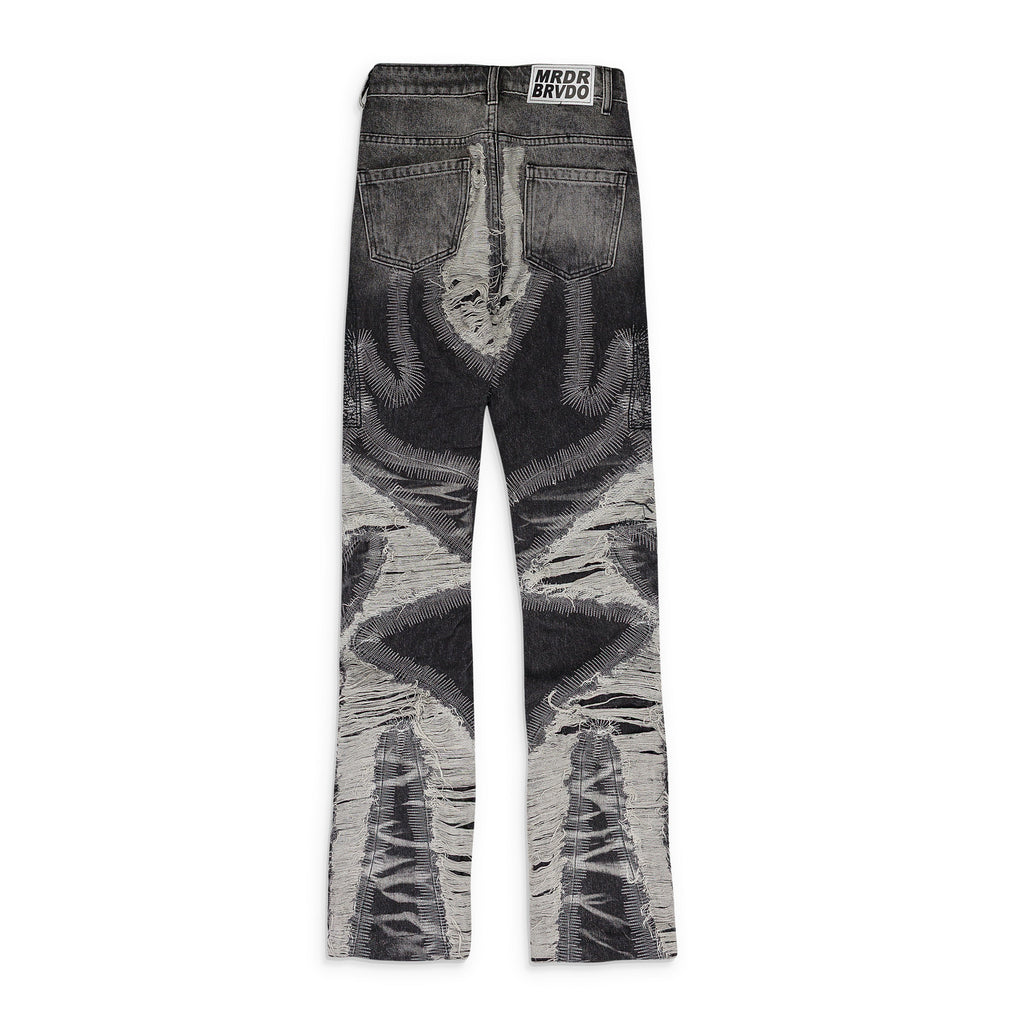 BLACK PATH WIDE-LEG JEANS