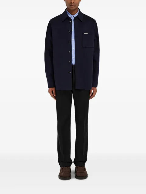 Ferragamo cashmere-blend overshirt