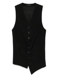 Yohji Yamamoto asymmetric wool waistcoat