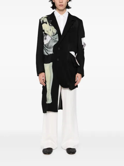 Yohji Yamamoto graphic-print blazer