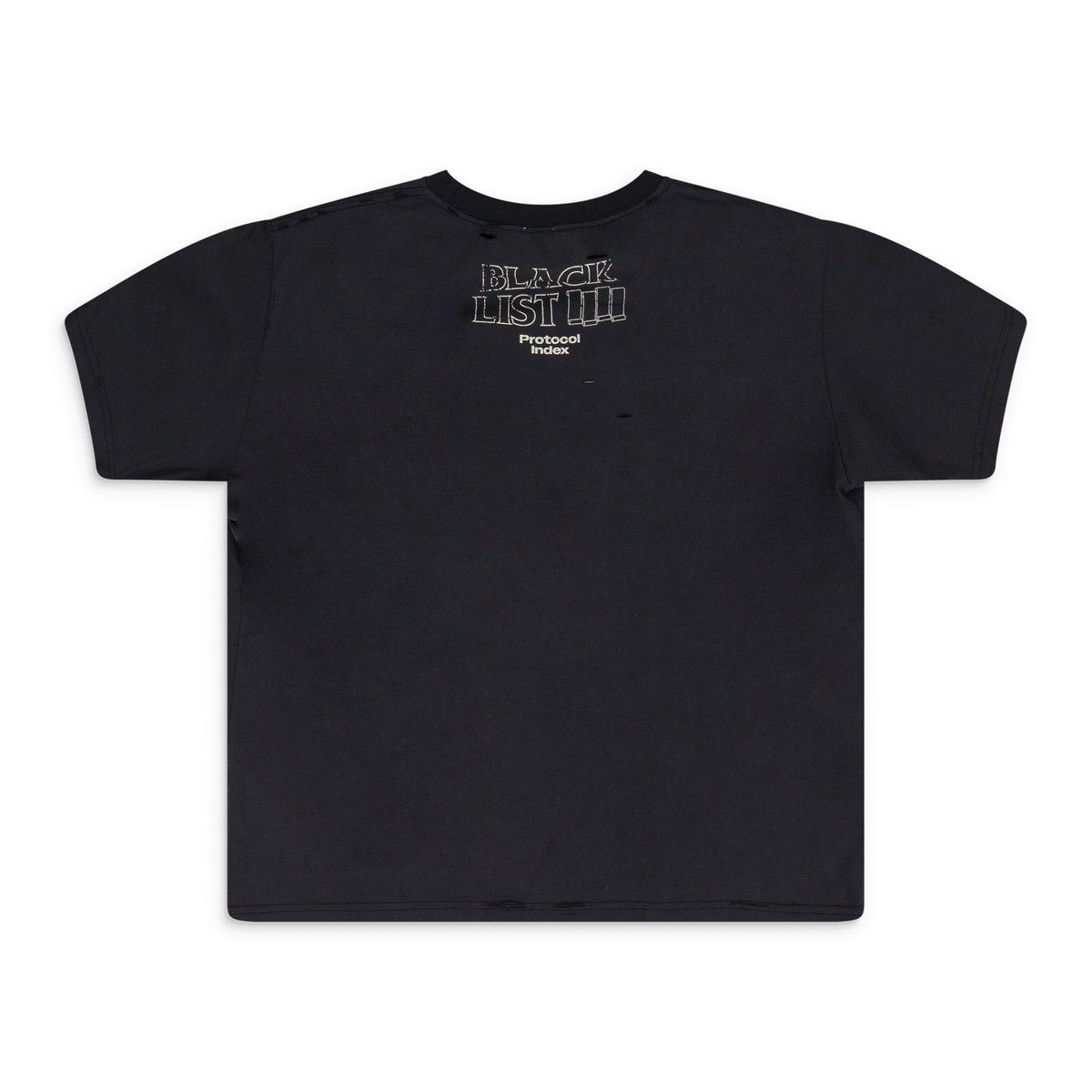 Black BlackList Distressed T Shirt