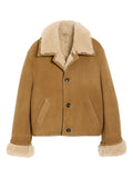 AMI Paris shearling button-up jacket