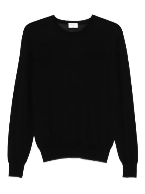 Saint Laurent round-neck panelled wool sweater