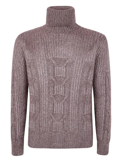 Zegna cable-knit turtleneck sweater