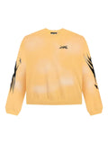 HELLSTAR crew-neck flame-print sweater