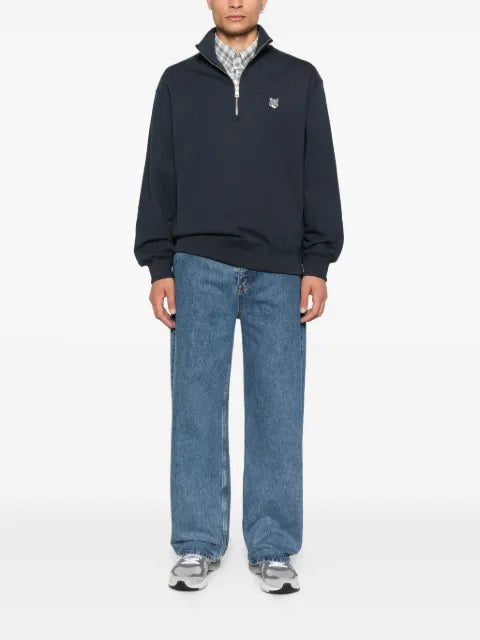 Maison Kitsuné half-zip fox-head sweatshirt