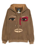 KidSuper face-appliqué zip-up hoodie