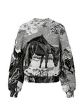 Anntian horses-pattern sweater