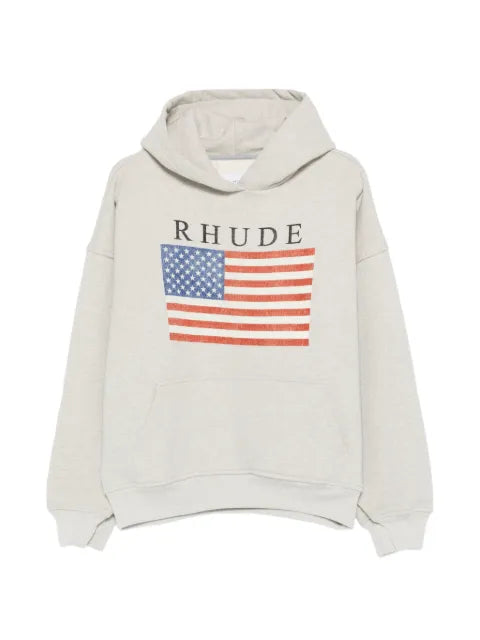RHUDE flag-print hoodie