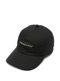 Rick Owens Tower black poplin baseball cap with bead embroidery