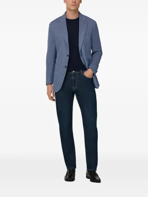 Boggi Milano B Jersey pinpoint jacket in a cotton blend