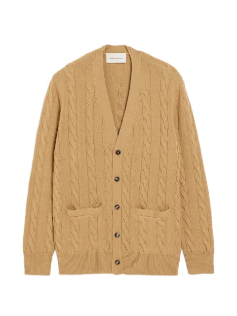AMI Paris wool and cotton cable-stitch cardigan