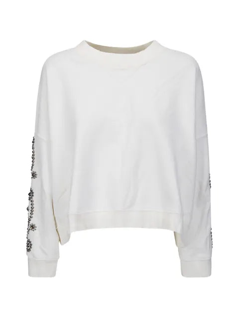 Htc Los Angeles stud-embellished paisley-pattern sweatshirt