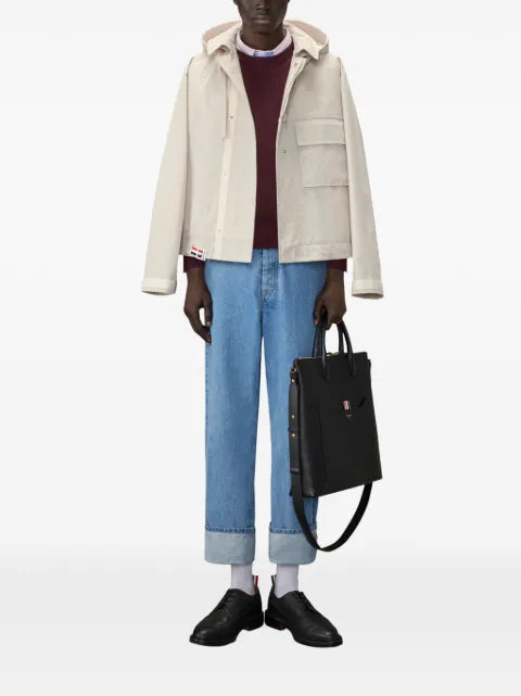 Thom Browne 4-Bar Ottoman Milano-stitch sweater