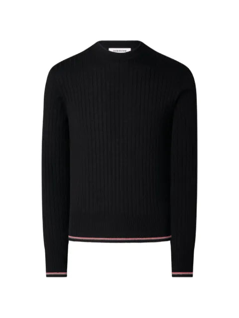 Thom Browne merino wool RWB rib stitch sweater