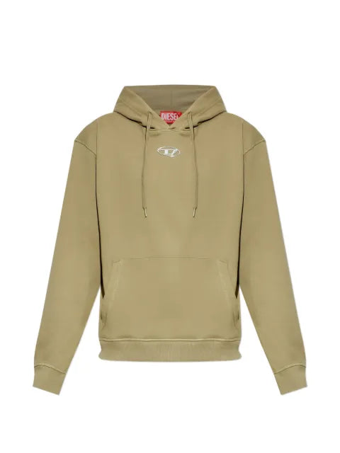 Diesel cotton hoodie with metallic Oval D