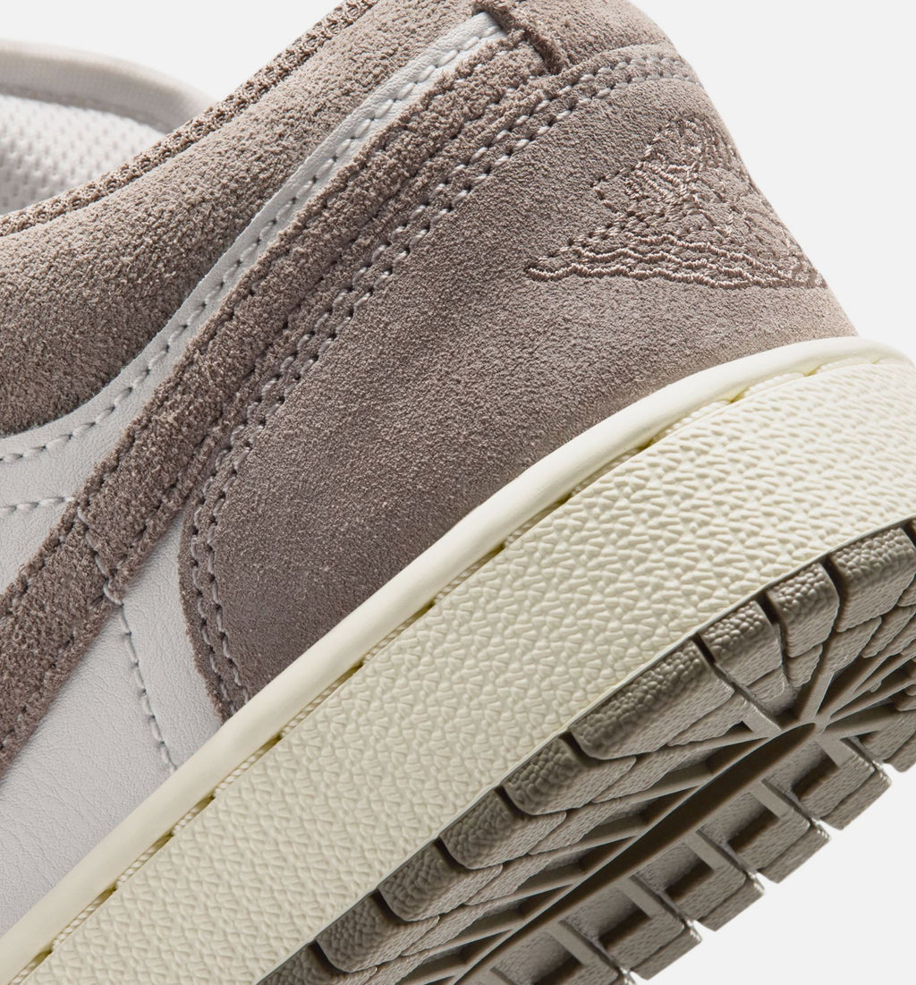 Air Jordan 1 Low Grade School Shoes - Olive Grey/Enigma Stone