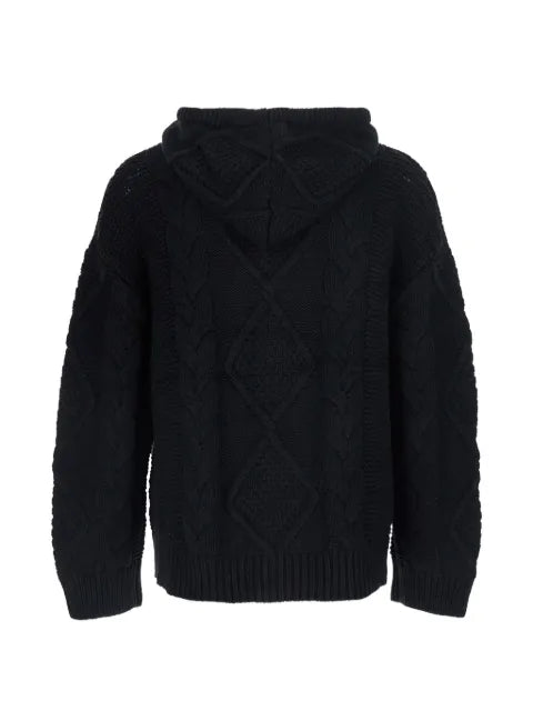 FOUND cable-knit zip-up hoodie