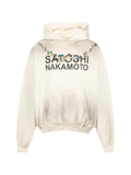 SATOSHI NAKAMOTO crystal-embellished logo-print hoodie
