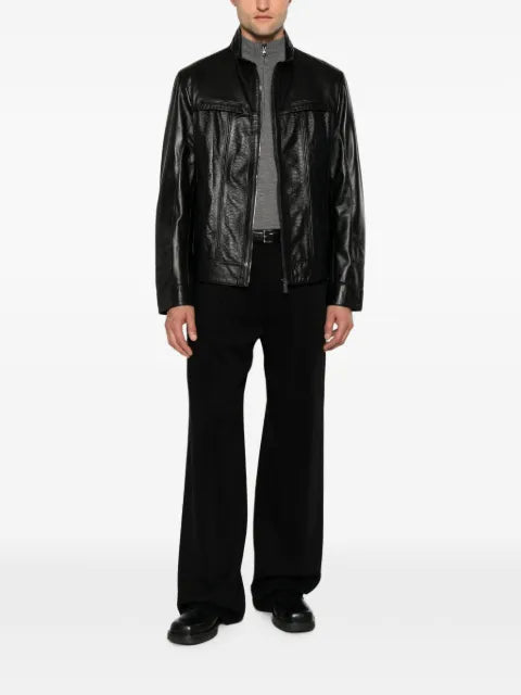 SERGIO MORETTI FIRENZE snakeskin-effect panelled jacket