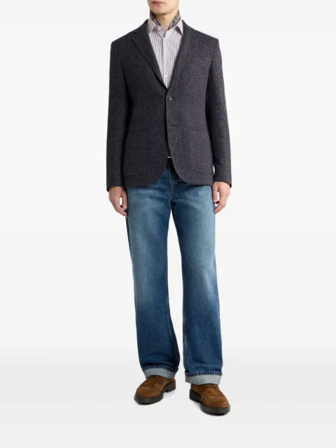ETRO single-breasted wool-blend bouclé jacket