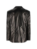 Gucci leather single-breasted jacket