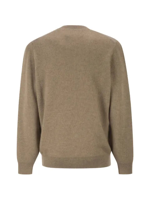 Brunello Cucinelli ribbed-knit cotton-insert sweater
